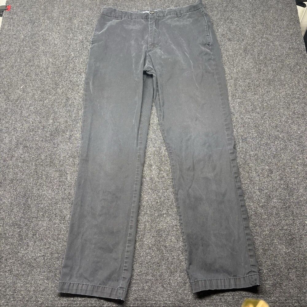 Banana Republic Gavin Chinos Pants Mens 34x34 Black 100% Cotton Straight Casual